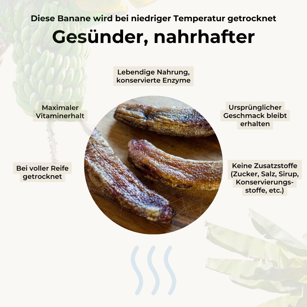 Banane Gros-Michel getrocknet soft in Stücken