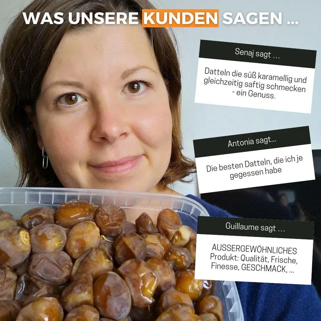 Dattel Barhi Gold frisch und juicy | Neue Ernte