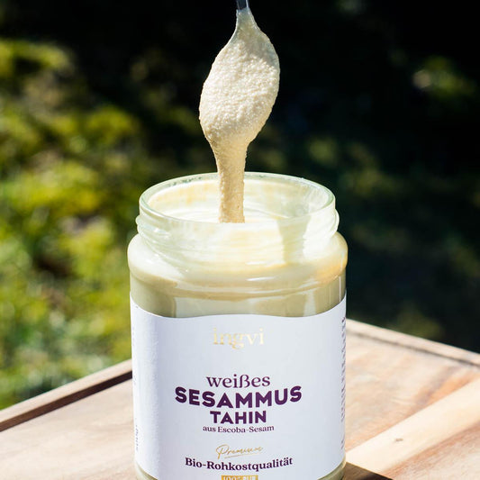 Organic Raw White (Escoba) Sesame Butter Tahin Ingvi