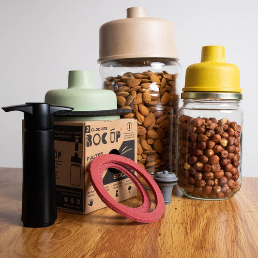 Vacuum packing Maxi Kit BocUp for glass jars + Pump