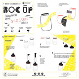 Kit Maxi de mise sous vide de bocaux en verre BocUp + Pompe