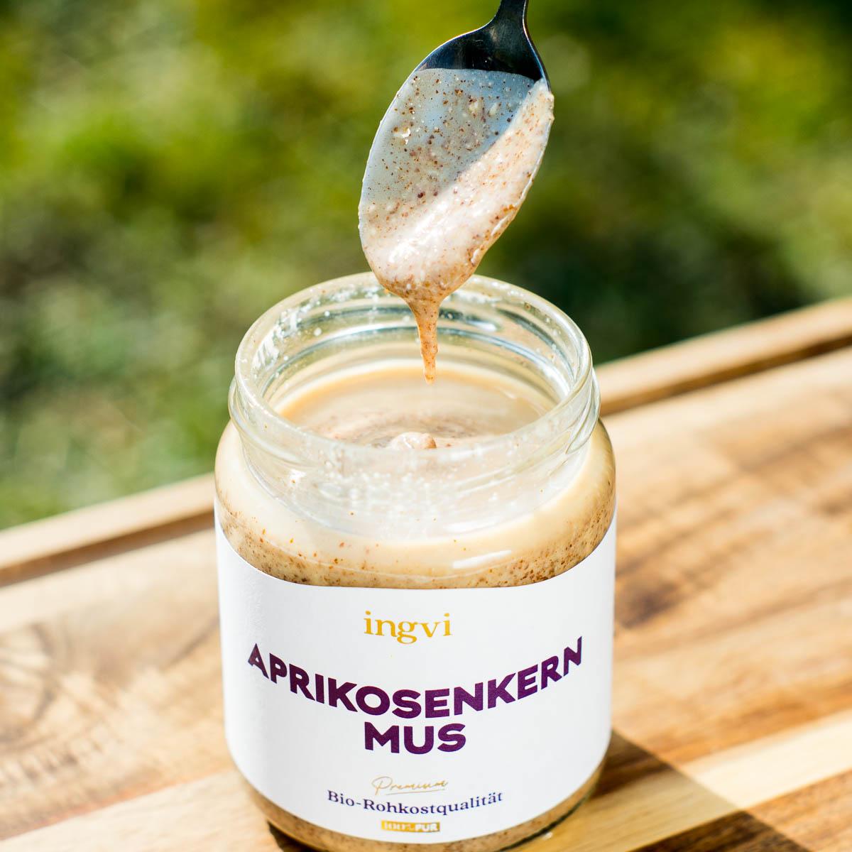 Aprikosenkernmus bio & roh Ingvi