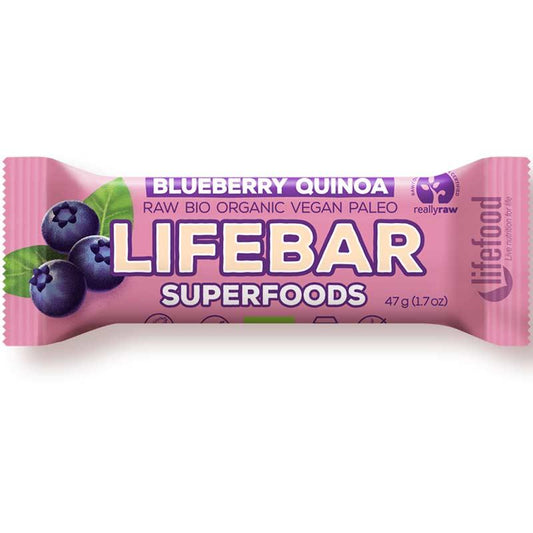 Rohkostriegel Superfood Blaubeere Quinoa & Lifefood