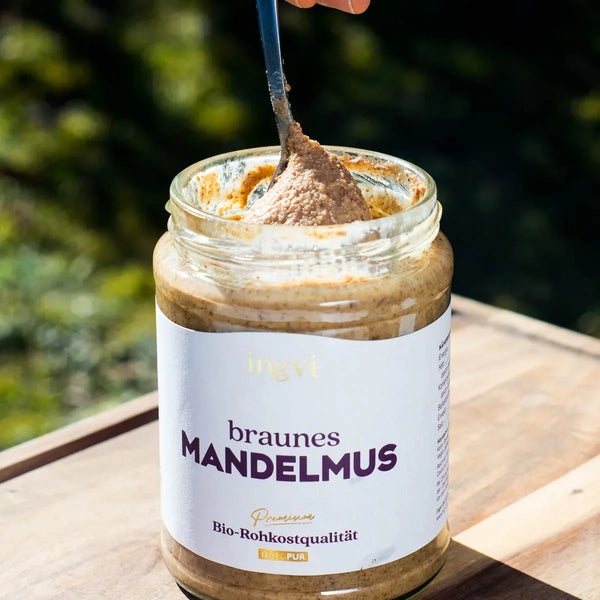 Purée d'Amande brune bio & crue Ingvi