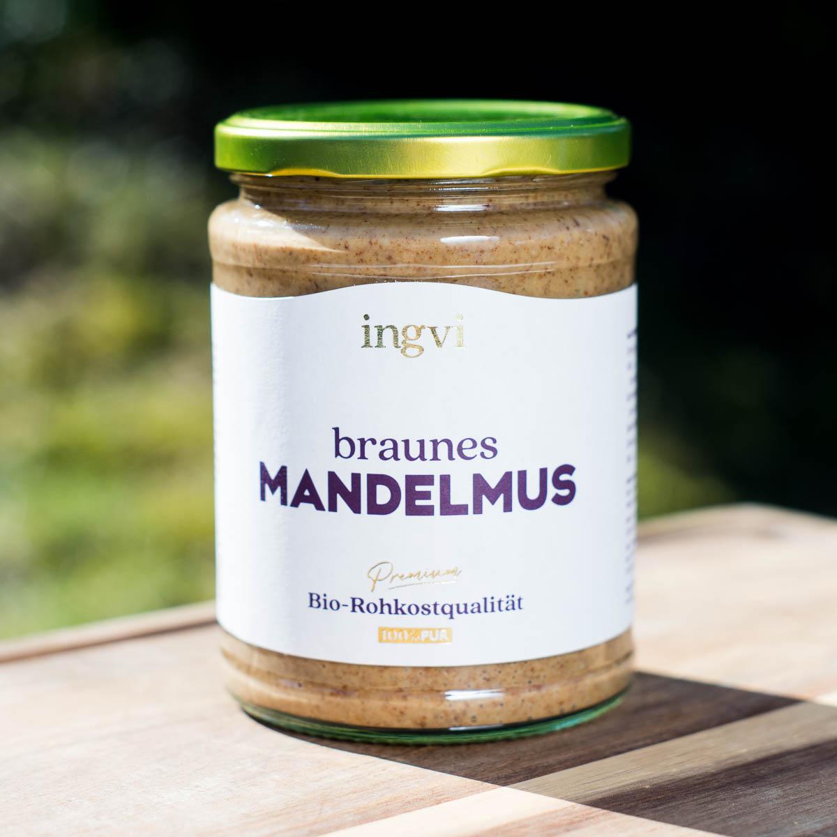 Mandelmus braun bio & roh Ingvi