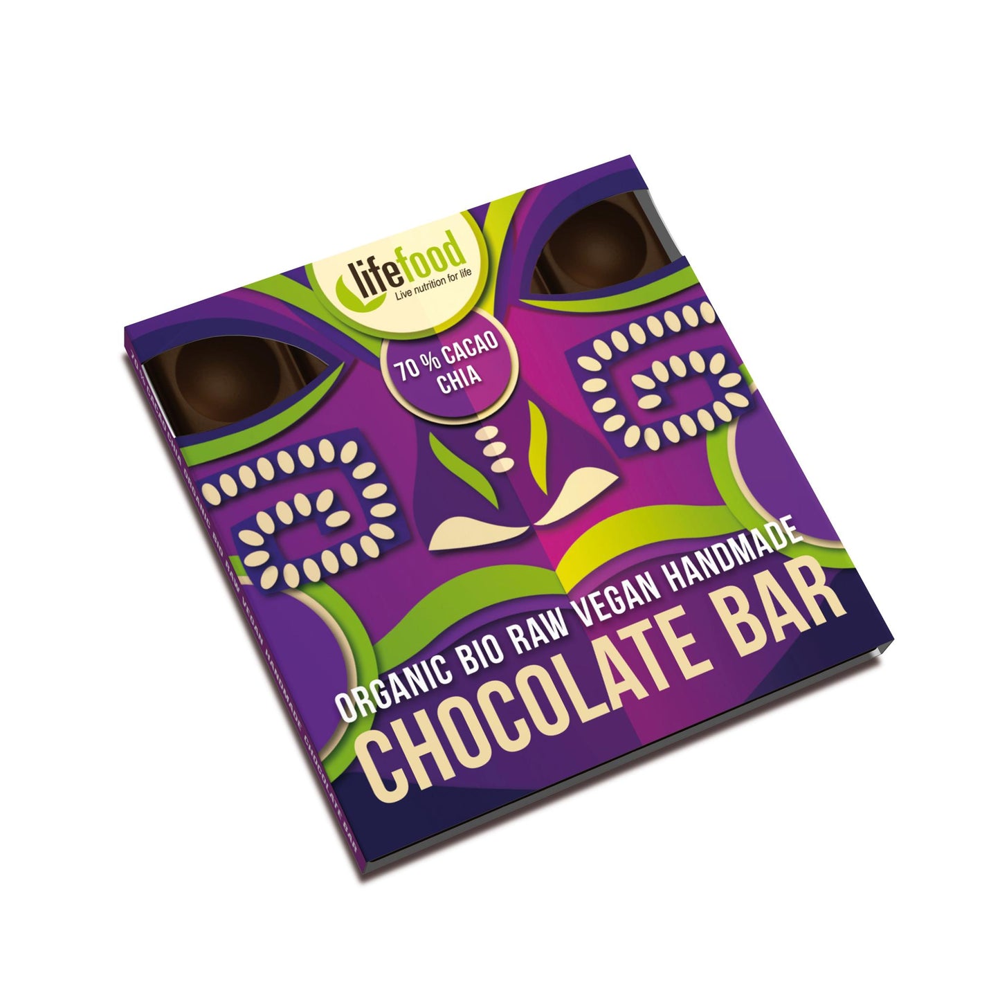 Organic Raw Chocolate Chia 70% Cacao Lifefood