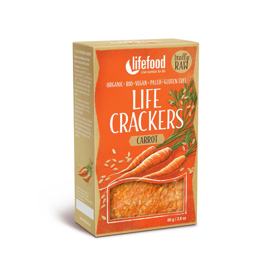 Organic Raw Crackers Carrot Lifefood