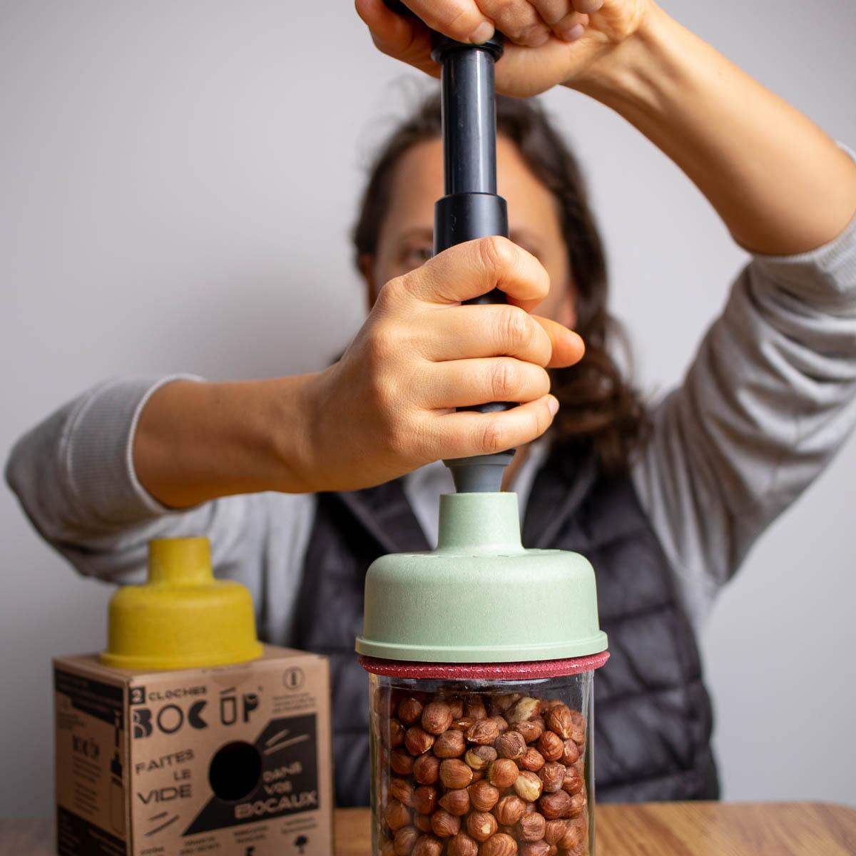 Maxi-Vakuumierset für Glasgefäße BocUp + Pumpe